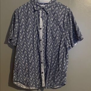 English Laundry Navy Geometric Button Down Shirt